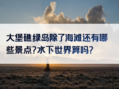 大堡礁绿岛除了海滩还有哪些景点？水下世界算吗？