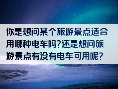 你是想问某个旅游景点适合用哪种电车吗？还是想问旅游景点有没有电车可用呢？