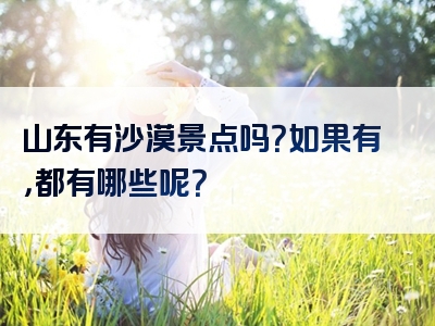 山东有沙漠景点吗？如果有，都有哪些呢？