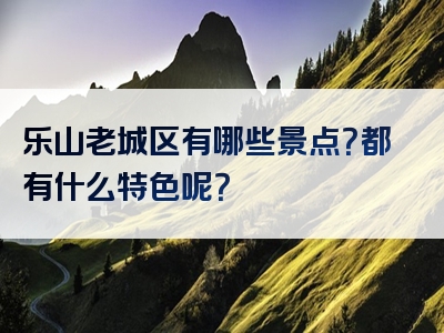 乐山老城区有哪些景点？都有什么特色呢？