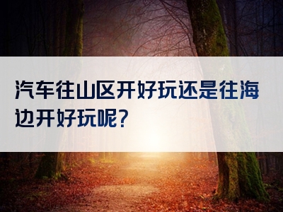 汽车往山区开好玩还是往海边开好玩呢？