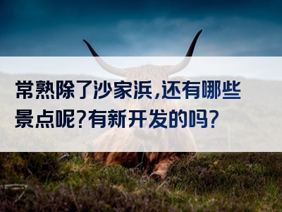 常熟除了沙家浜，还有哪些景点呢？有新开发的吗？