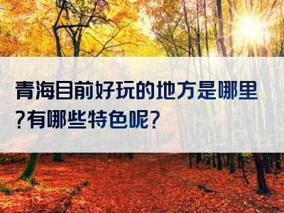 青海目前好玩的地方是哪里？有哪些特色呢？