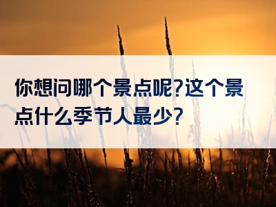 你想问哪个景点呢？这个景点什么季节人最少？