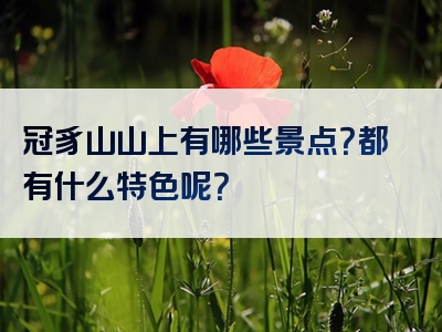 冠豸山山上有哪些景点？都有什么特色呢？