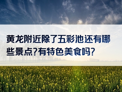 黄龙附近除了五彩池还有哪些景点？有特色美食吗？