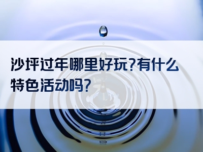 沙坪过年哪里好玩？有什么特色活动吗？