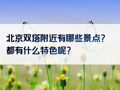北京双塔附近有哪些景点？都有什么特色呢？