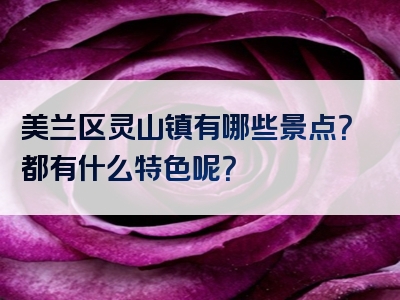 美兰区灵山镇有哪些景点？都有什么特色呢？