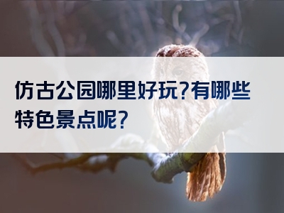 仿古公园哪里好玩？有哪些特色景点呢？