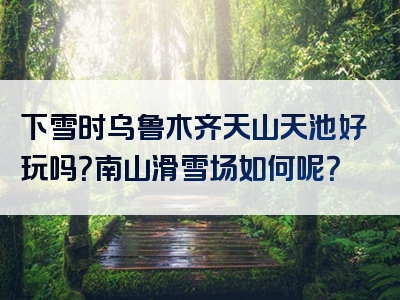 下雪时乌鲁木齐天山天池好玩吗？南山滑雪场如何呢？