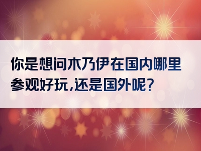 你是想问木乃伊在国内哪里参观好玩，还是国外呢？