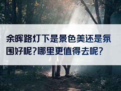 余晖路灯下是景色美还是氛围好呢？哪里更值得去呢？