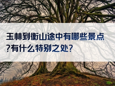 玉林到衡山途中有哪些景点？有什么特别之处？