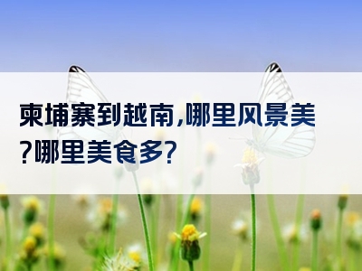柬埔寨到越南，哪里风景美？哪里美食多？