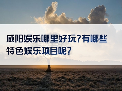 咸阳娱乐哪里好玩？有哪些特色娱乐项目呢？