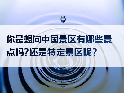 你是想问中国景区有哪些景点吗？还是特定景区呢？
