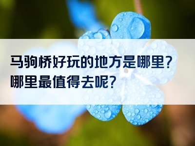 马驹桥好玩的地方是哪里？哪里最值得去呢？