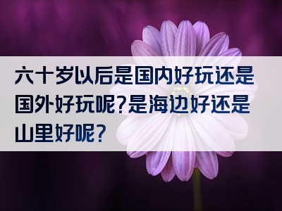 六十岁以后是国内好玩还是国外好玩呢？是海边好还是山里好呢？