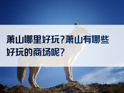 萧山哪里好玩？萧山有哪些好玩的商场呢？