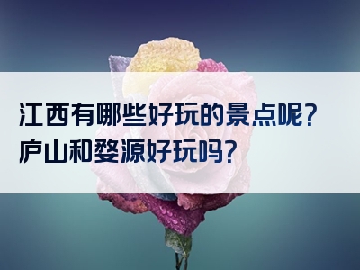 江西有哪些好玩的景点呢？庐山和婺源好玩吗？
