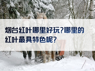 烟台红叶哪里好玩？哪里的红叶最具特色呢？