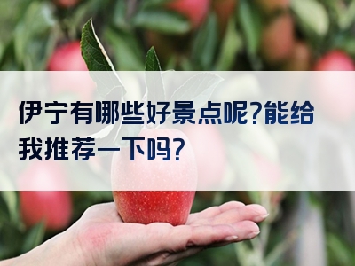 伊宁有哪些好景点呢？能给我推荐一下吗？