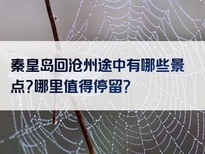 秦皇岛回沧州途中有哪些景点？哪里值得停留？