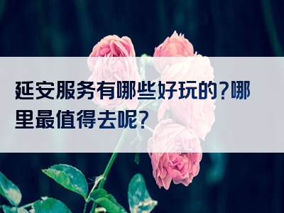 延安服务有哪些好玩的？哪里最值得去呢？