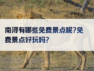 南浔有哪些免费景点呢？免费景点好玩吗？
