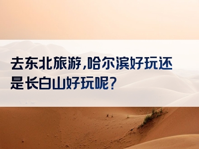 去东北旅游，哈尔滨好玩还是长白山好玩呢？