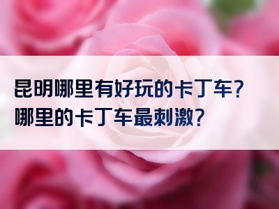 昆明哪里有好玩的卡丁车？哪里的卡丁车最刺激？