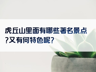 虎丘山里面有哪些著名景点？又有何特色呢？