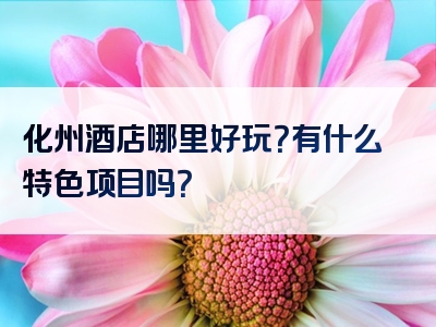 化州酒店哪里好玩？有什么特色项目吗？
