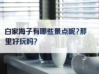 白家海子有哪些景点呢？那里好玩吗？