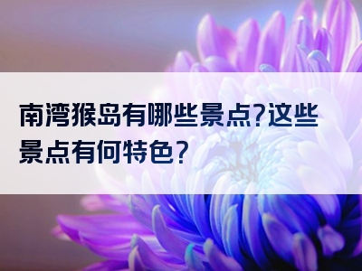 南湾猴岛有哪些景点？这些景点有何特色？