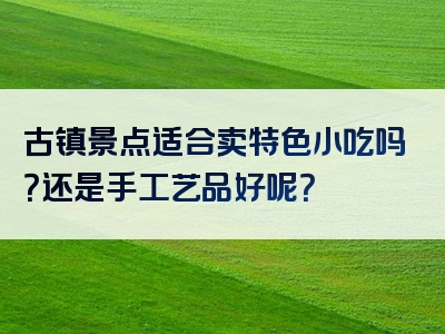 古镇景点适合卖特色小吃吗？还是手工艺品好呢？
