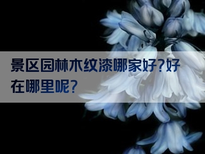 景区园林木纹漆哪家好？好在哪里呢？