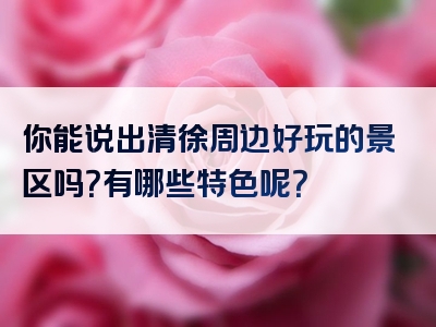 你能说出清徐周边好玩的景区吗？有哪些特色呢？