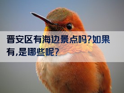 晋安区有海边景点吗？如果有，是哪些呢？