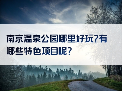 南京温泉公园哪里好玩？有哪些特色项目呢？