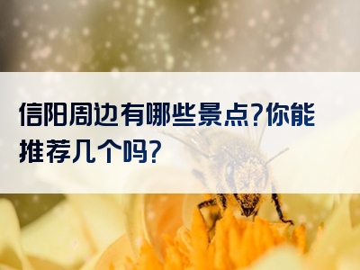 信阳周边有哪些景点？你能推荐几个吗？