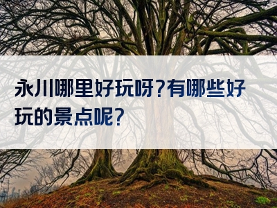 永川哪里好玩呀？有哪些好玩的景点呢？