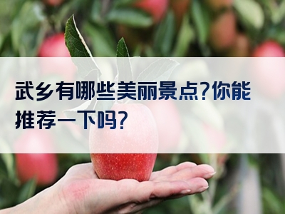 武乡有哪些美丽景点？你能推荐一下吗？