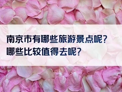 南京市有哪些旅游景点呢？哪些比较值得去呢？