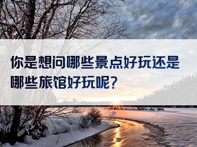 你是想问哪些景点好玩还是哪些旅馆好玩呢？