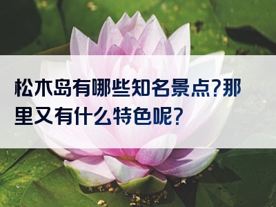 松木岛有哪些知名景点？那里又有什么特色呢？