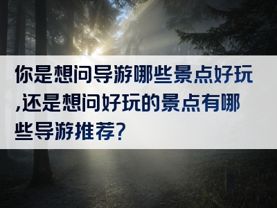 你是想问导游哪些景点好玩，还是想问好玩的景点有哪些导游推荐？