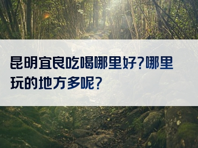 昆明宜良吃喝哪里好？哪里玩的地方多呢？