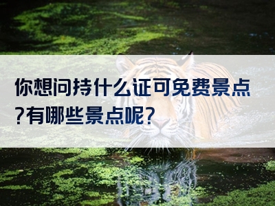 你想问持什么证可免费景点？有哪些景点呢？